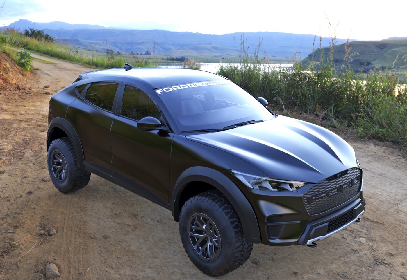 Рендер Ford Mustang Mach-E Raptor фото 3 - превью