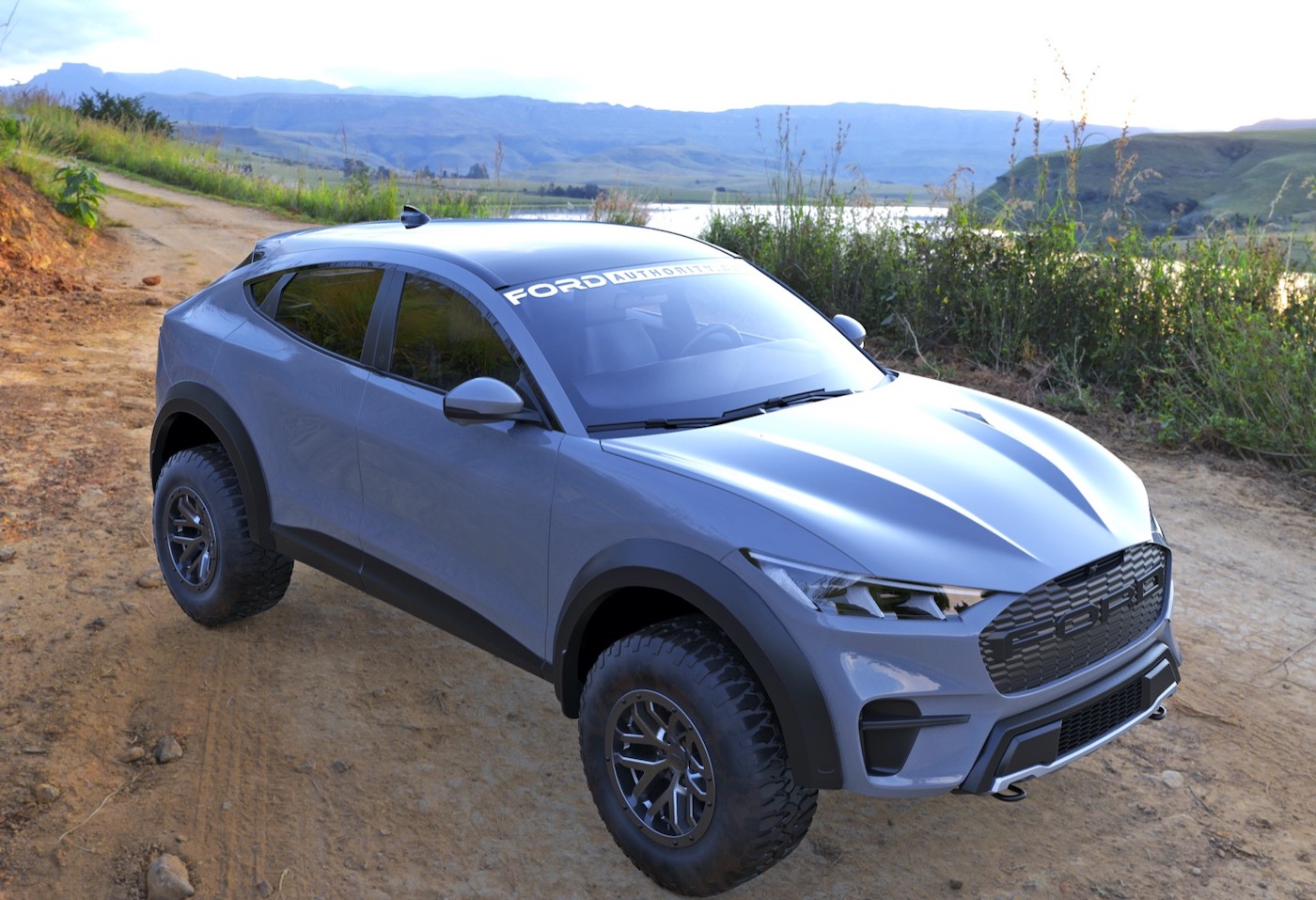 Рендер Ford Mustang Mach-E Raptor фото 4 - превью